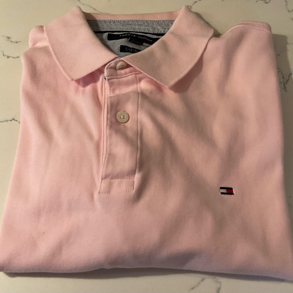 Tommy Hilfiger Light Pink Custom Fit Polo